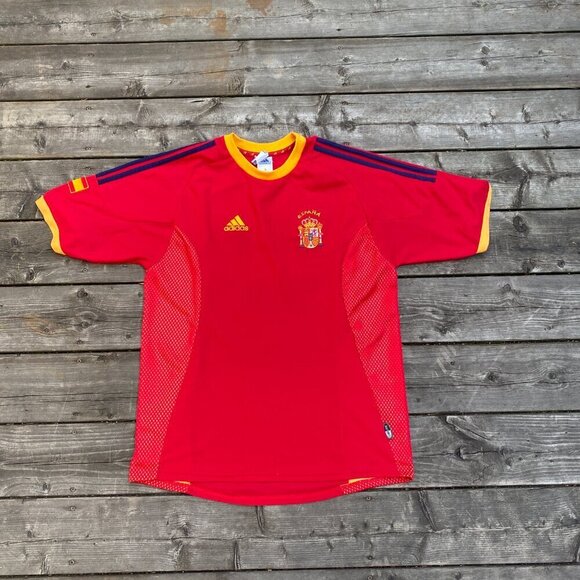 Vintage 2002 Adidas Spain Home Football Soccer Jersey Large - Picture 8 of 9